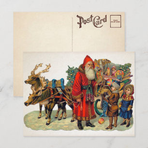 Vintage Ilsken Tomte Postkort Vykort