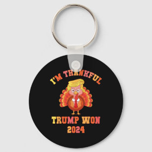 Vintage I'm Thankful Trump Won 2024 Lussgi Nyckelring