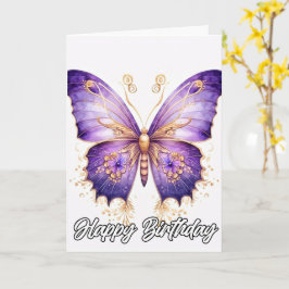 Vintage Imaginative Butterfly Art | Grattis på föd Kort