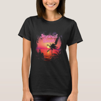 Vintage Imperial Beach California Handflatan Rosa  T Shirt