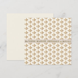 Vintage Imperial Heraldic fleur de lis note card