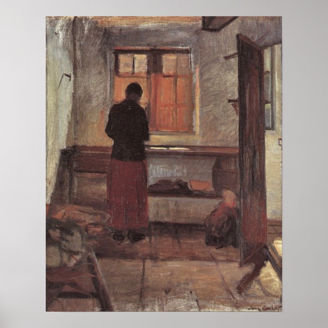 Vintage Impressionism, Girl in the Kitchen, Ancher Poster (Framsidan)