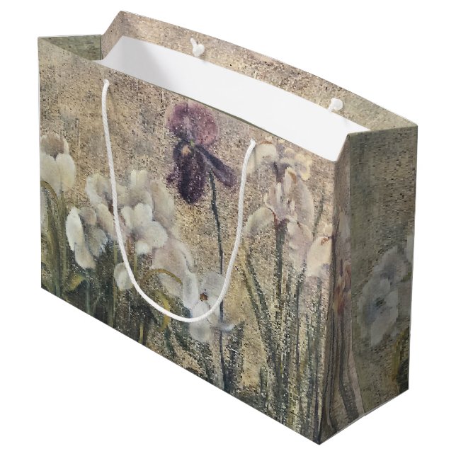 Vintage Impressionism Iris Blommor (Baksidan Vinklad)