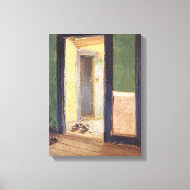 Vintage Impressionism, Middagsstund av Anna Ancher Canvastryck (Framsida)