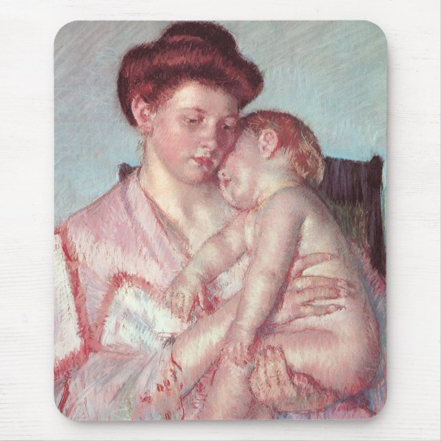 Vintage Impressionism, Sömnig Bebis av Mary Cassat Musmatta (Framsidan)