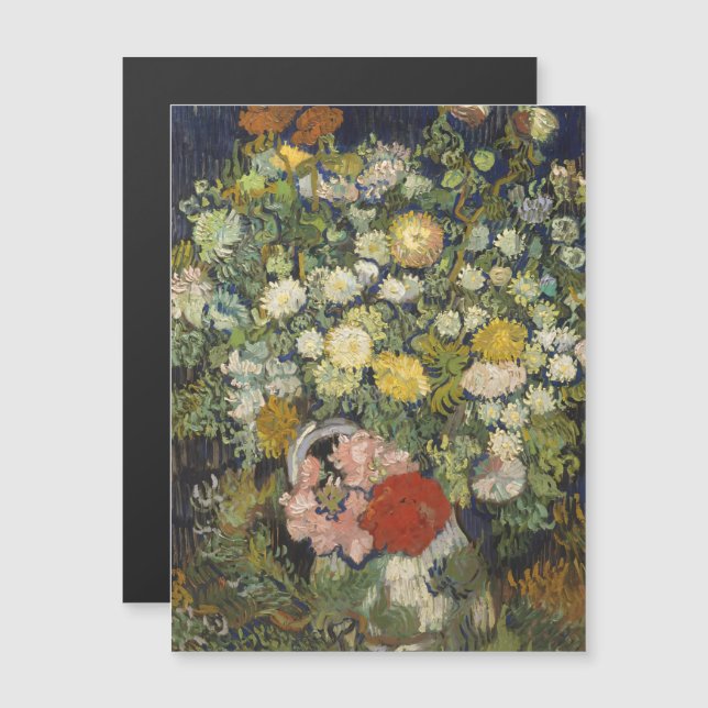 Vintage Impressionistiskt Blomsterbukett Van Gogh (Fram/baksida)
