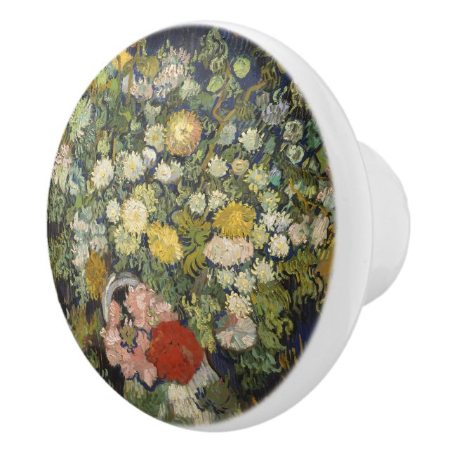 Vintage Impressionistiskt Blomsterbukett Van Gogh Knopp (Höger)