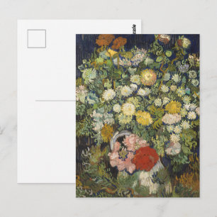 Vintage Impressionistiskt Blomsterbukett Van Gogh Vykort