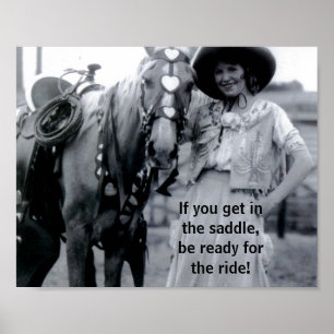 Vintage - In i Saddle. Poster