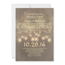 Vintage - inbjudan till bröllopsbröllop med ljus