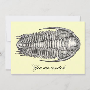 Vintage - inbjudan till trilobit