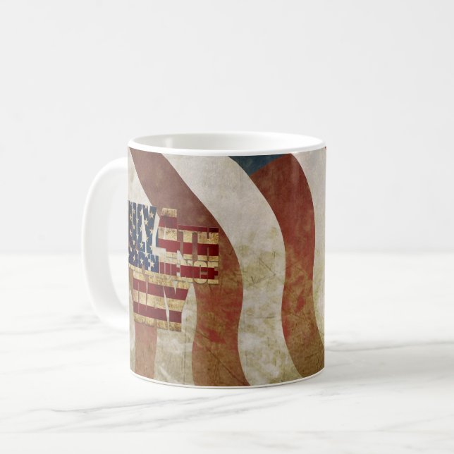 Vintage Independence day 4:e-design Kaffemugg (Framsida vänster)