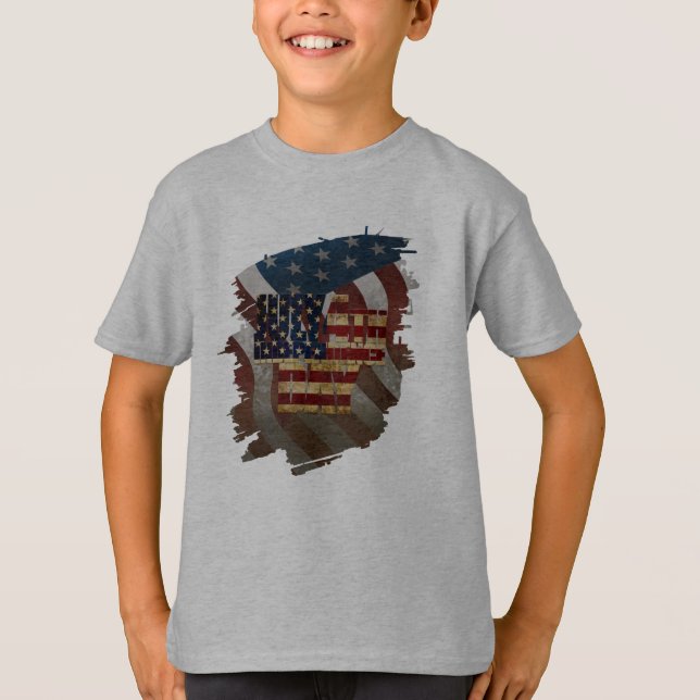 Vintage Independence day 4:e-design T Shirt (Framsida)
