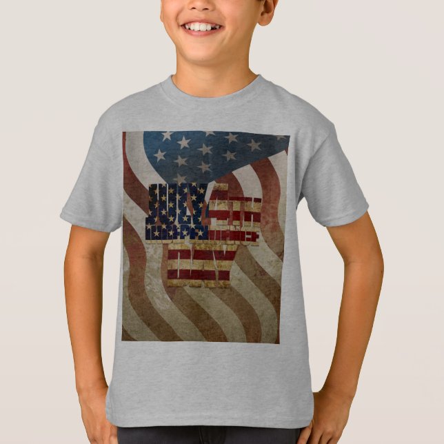 Vintage Independence day 4:e-design T Shirt (Framsida)