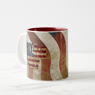Vintage Independence day 4:e-design Två-Tonad Mugg