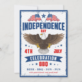 Vintage Independence day 4 juli Party Inbjudningar
