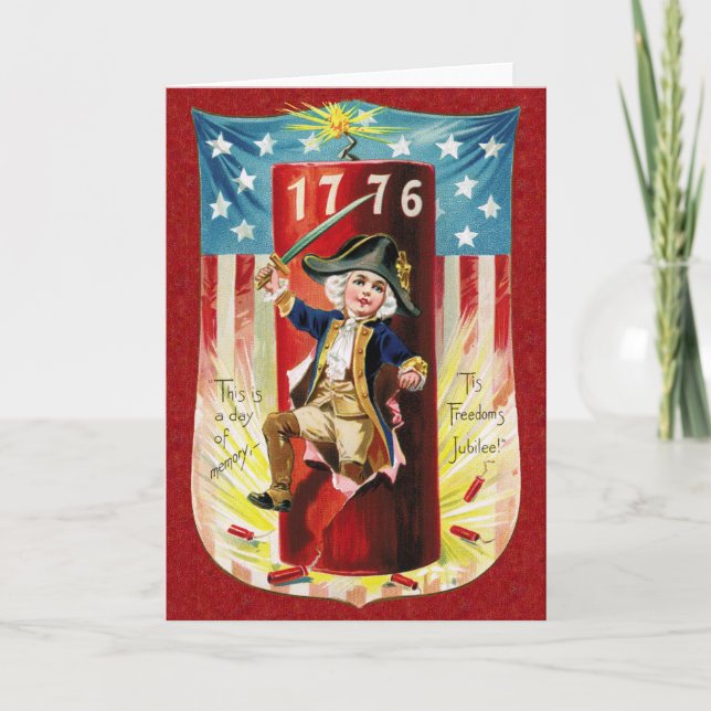 Vintage Independence day Kort (Framsida)