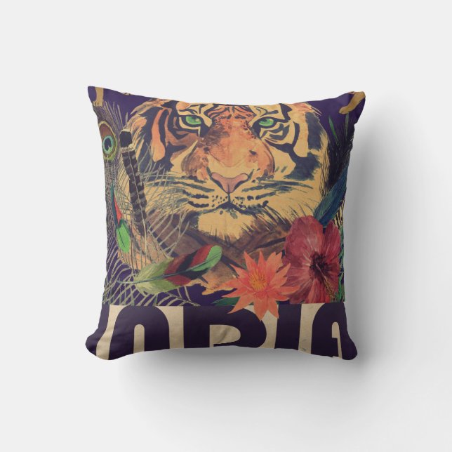 Vintage India Travel Kudde (Framsida)