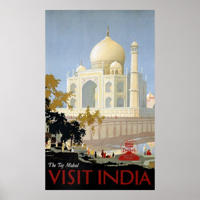 VINTAGE INDIA TRAVEL POSTER (Framsidan)