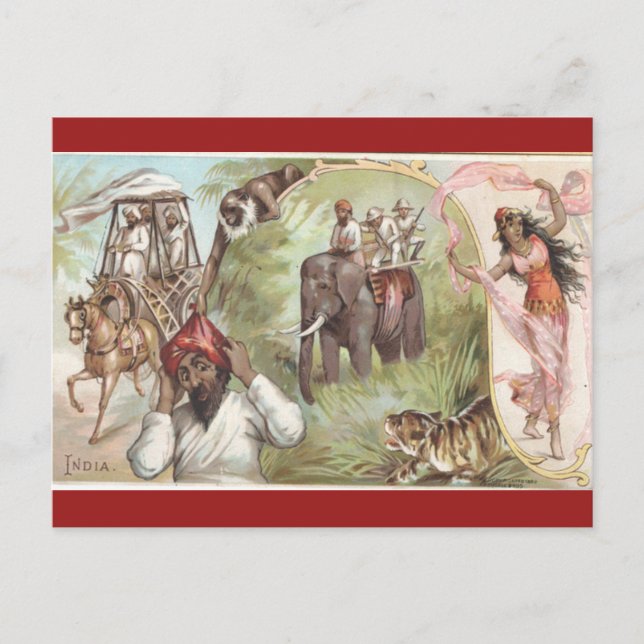 Vintage India Vykort (Framsida)