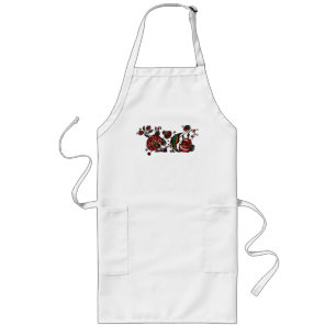 Vintage Indian Cotton Chintz Fabric Långt Förkläde