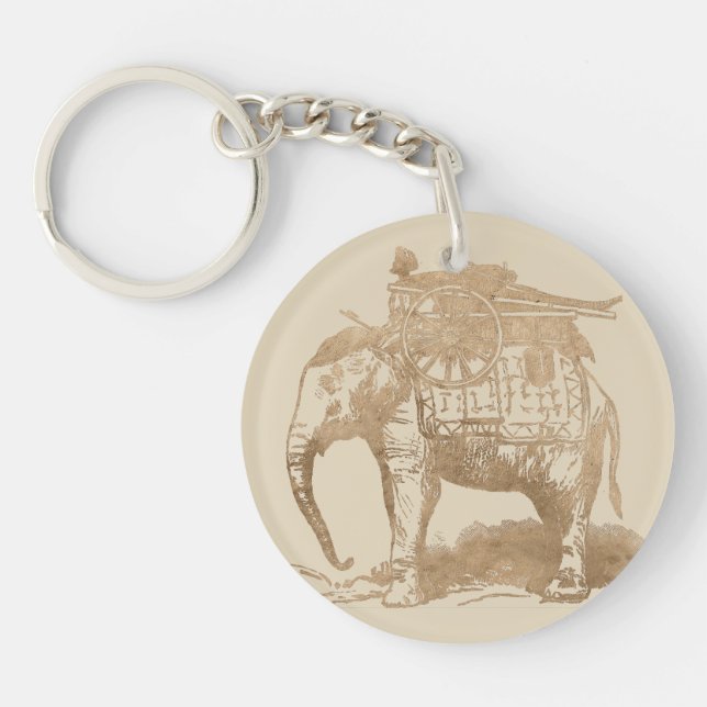 Vintage Indian Elephant Keychain (Framsidan)