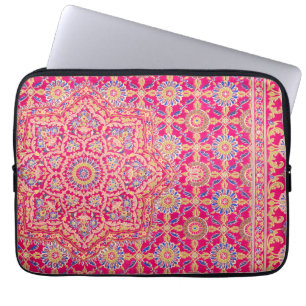 Vintage Indian Embroidery Mönster Laptop Fodral