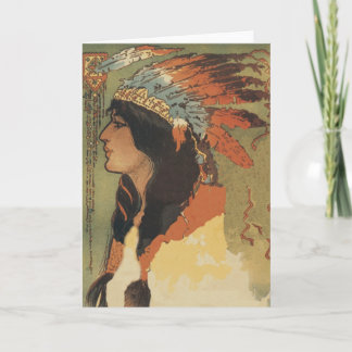 Vintage Indian Girl Kort