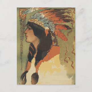 Vintage Indian Girl Vykort