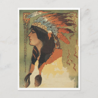 Vintage Indian Girl Vykort