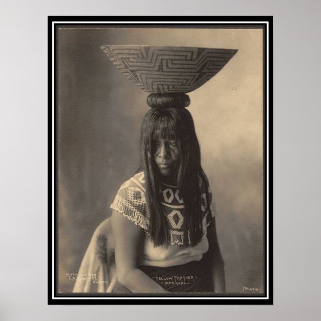 Vintage indian: Gult Feather, Maricopa - Poster (Framsidan)