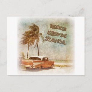 Vintage Indian Shores strandscen Vykort