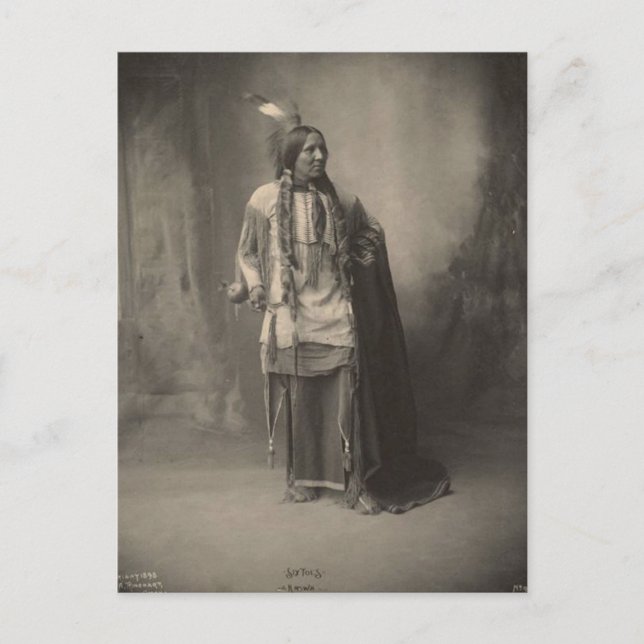Vintage indian : Six Toes, Kiowa - Vykort (Framsida)