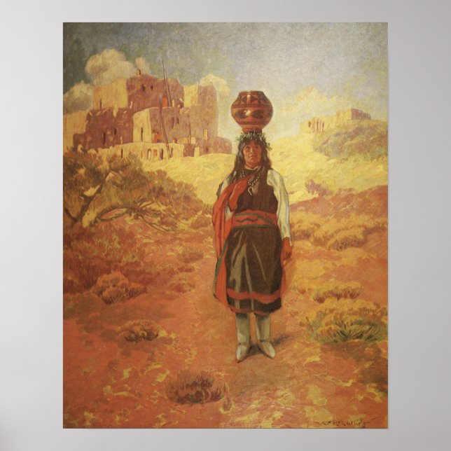 Vintage Indian Vatten Carrier by EW Rollins Poster (Framsidan)