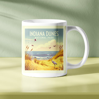 Vintage Indiana Dunes National Park Kaffemugg