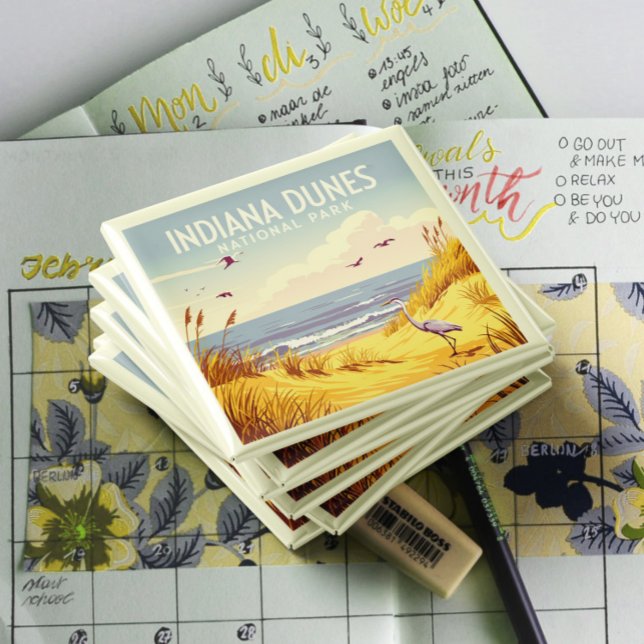 Vintage Indiana Dunes National Park  Magnet (Skapare uppladdad)