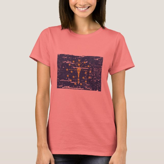 VINTAGE INDIANA FLAGGA TEE SHIRT (Framsida)