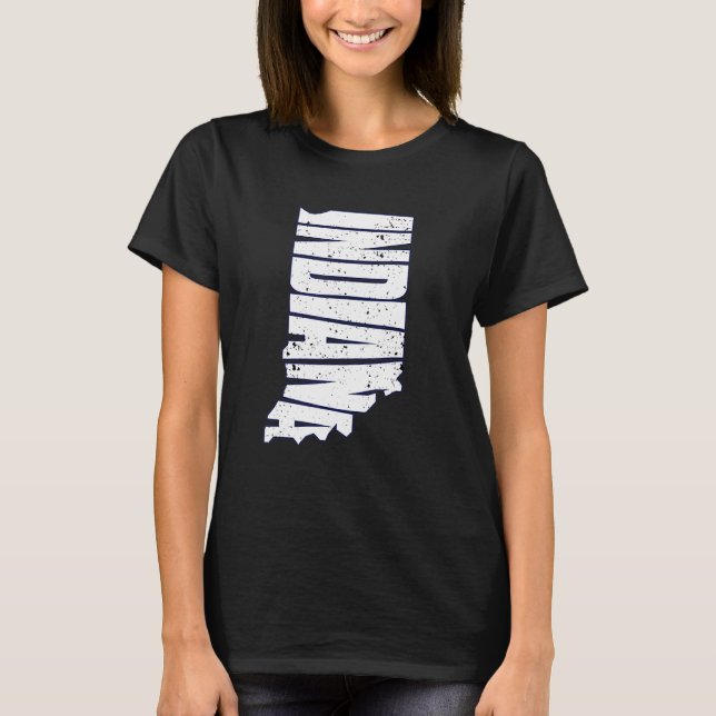 Vintage Indiana-staten T Shirt (Framsida)