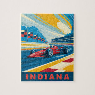 Vintage Indiana Tävla Pussel