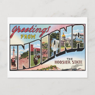 Vintage Indiana-vykort Vykort