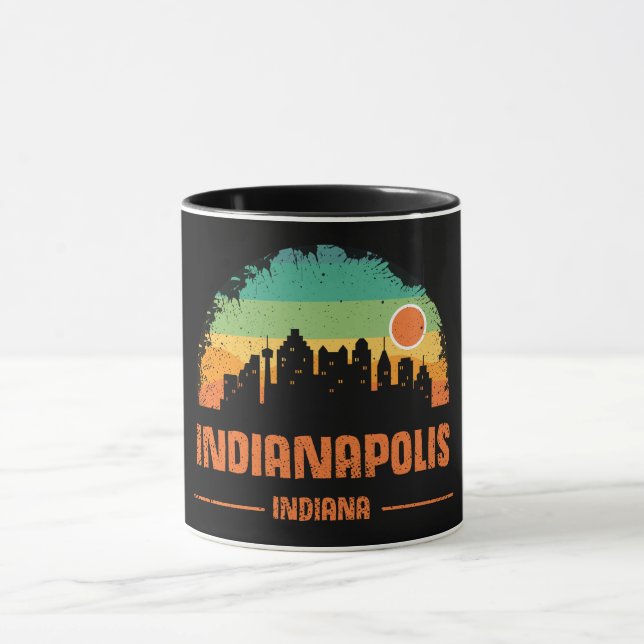 Vintage Indianapolis City Bloomington Retro Mugg (Center)