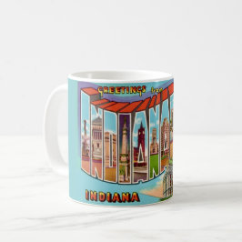 Vintage Indianapolis Hälsning Kaffemugg