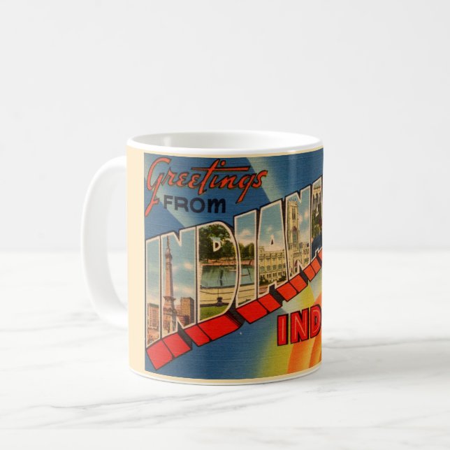 Vintage Indianapolis, IN  Mugg (Framsida vänster)
