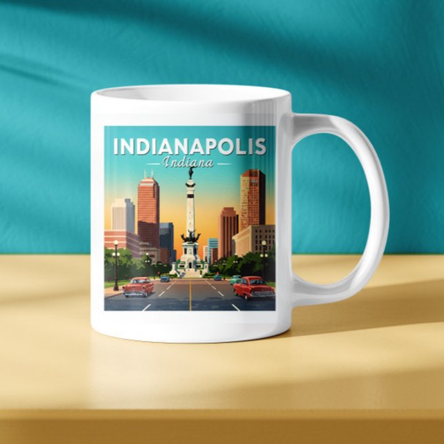 Vintage Indianapolis Indiana Kaffemugg (Skapare uppladdad)