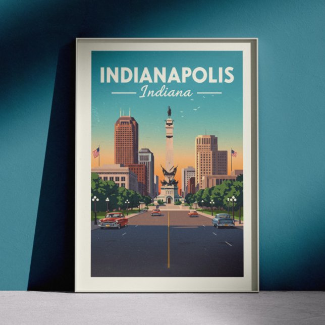 Vintage Indianapolis Indiana Poster (Skapare uppladdad)