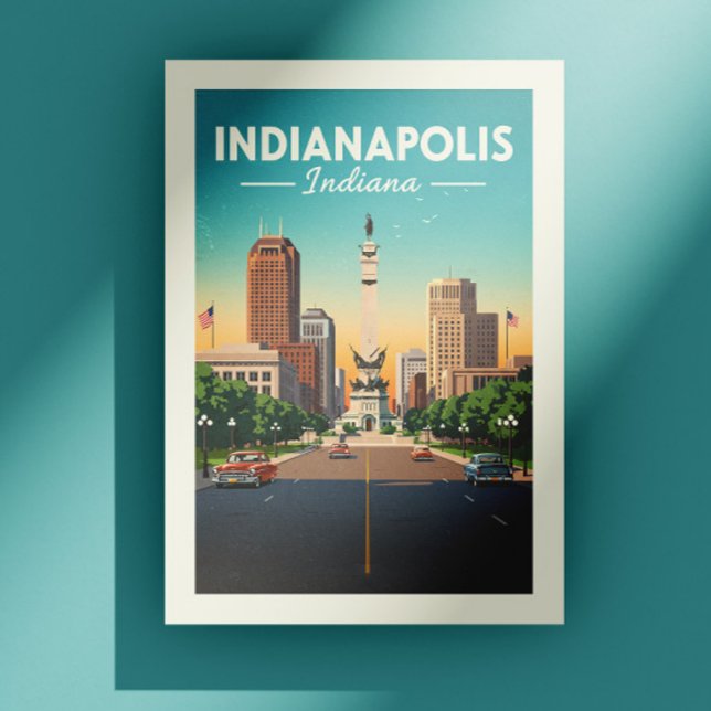 Vintage Indianapolis Indiana Vykort (Skapare uppladdad)