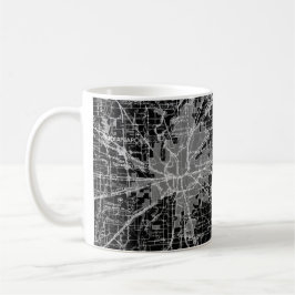 Vintage Indianapolis Karta Kaffemugg