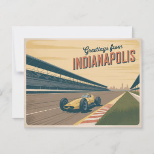 Vintage Indianapolis vykort   Hälsning från