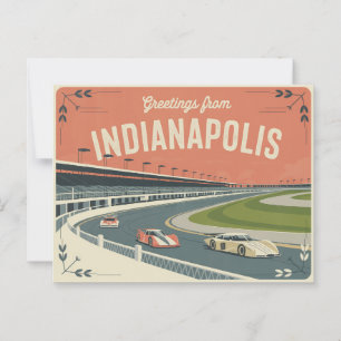 Vintage Indianapolis vykort   Hälsning från