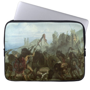 Vintage indianer, Bison Dance av Karl Bodmer Laptop Sleeve